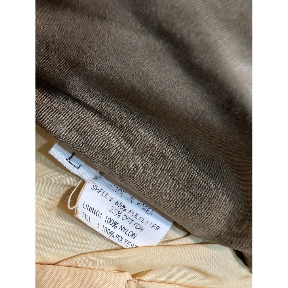 VTG Aspen Park by Aspen Quilted Lined Hooded Winter Parka Jacket Tan Size L - Picture 7 of 7